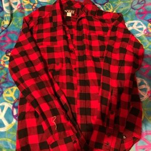 Plaid button up men’s